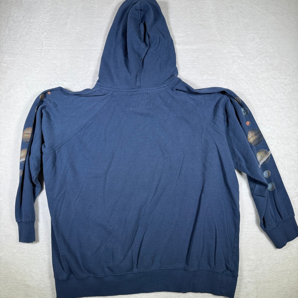NASA Hoodie Men's Large Blue Graphic Planets Sleeves Pullover Sweatshirt L - Picture 2 of 9